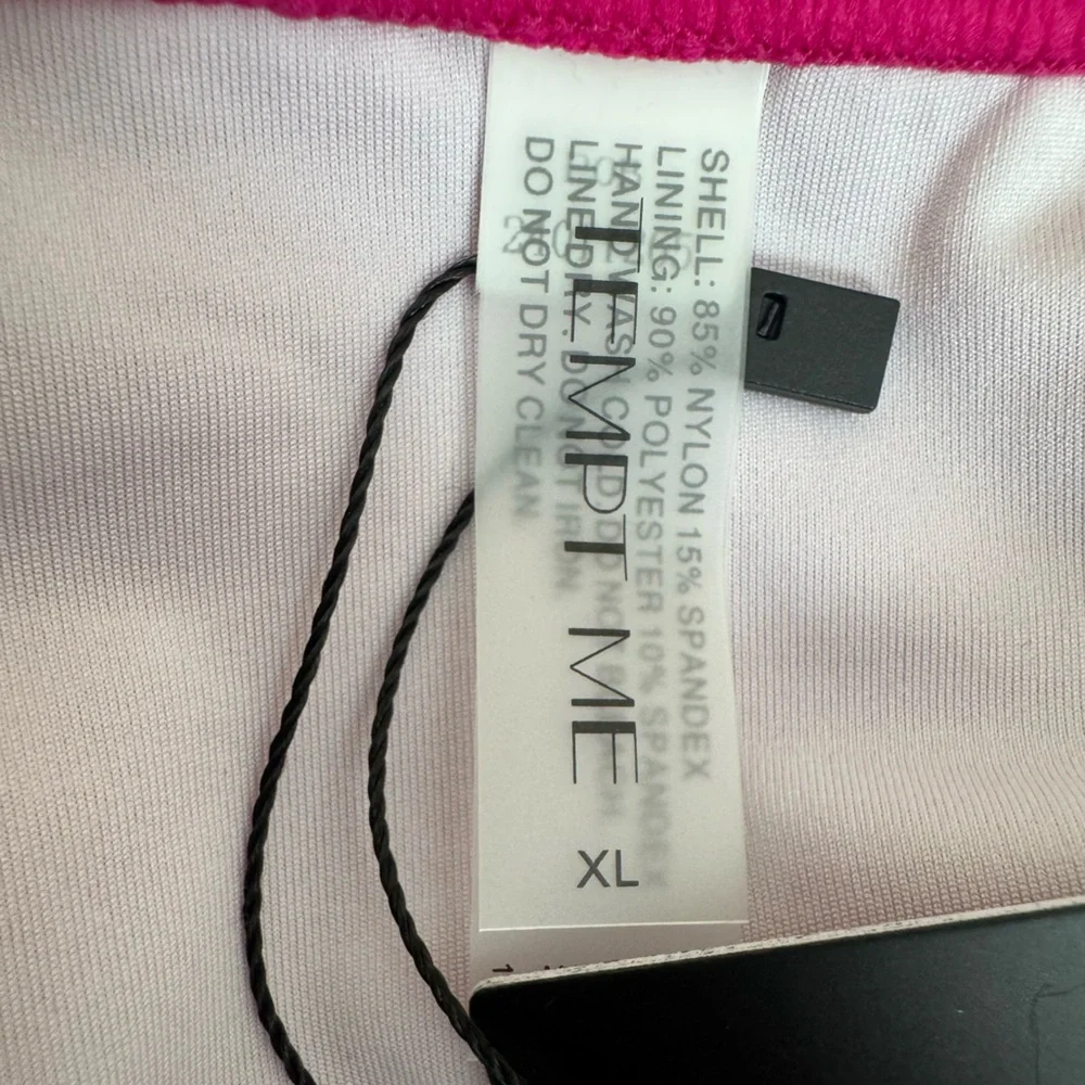 Vibrant Pink Hipster Cut w/Shirred Waistband, Size XL